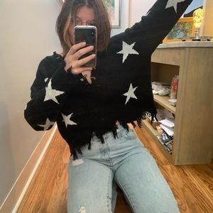 Cute slouchy star sweater